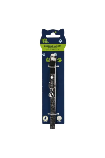 Obro�a dla kota 1 cm z dzwonkiem brokatowa TRIK&ROLL 560696
