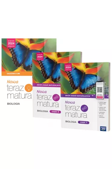 Pakiet NOWA Teraz matura. Biologia. Vademecum, Zbi�r zada� maturalnych. Cz�� 1 i 2. Do matury 2024 - Barbara Januszewska-Hasiec, Jacek Paw�owski, Joanna Koby�ecka, Joanna Stawarz, Jolanta Holeczek, Anna Tyc, Renata Stencel, Bart�omiej Gr�dzki, Agnieszka Krotke, Mariusz Gog�l