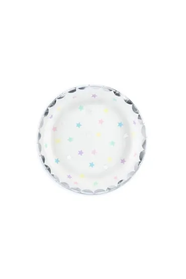 PartyDeco Talerzyki Jednoro�ec Gwiazdki 18cm 6 szt