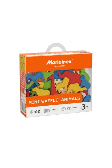 Puzzle Mini Waffle 62 el. Zwierz�ta Marioinex