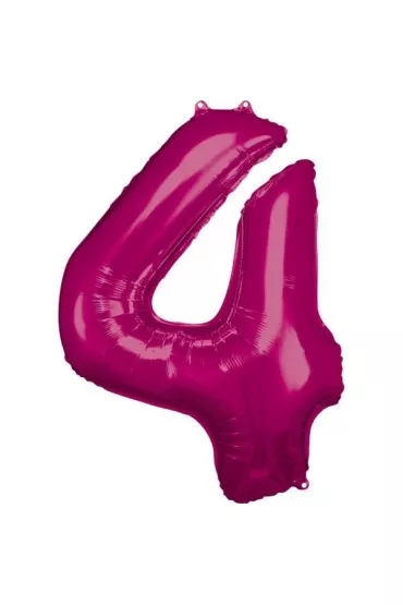 Amscan Balon foliowy cyfra 4 r�owa 65x86cm