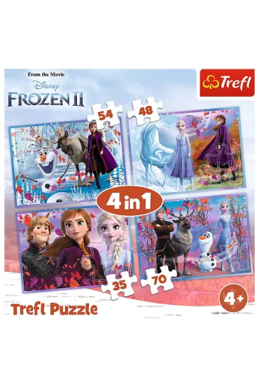 Puzzle 4w1 - Podr� w nieznane. Frozen 2 (35+48+54+70 el.) Trefl