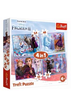Puzzle 4w1 Podr w nieznane. Frozen 2 Trefl