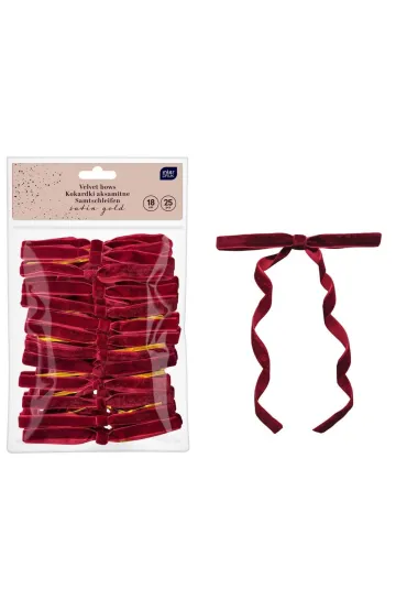 Interdruk Kokardki aksamitne z moc.18cm RED 25 szt.