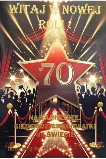 Yeku Karnet Urodziny 70 4K