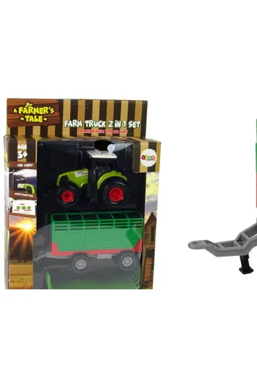 Traktor z przyczepk� autko farma LeanToys