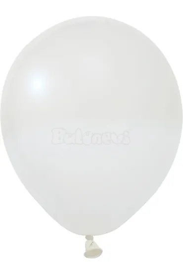 GoParty Balony lateksowe Metallic bia�e 25cm 100 szt