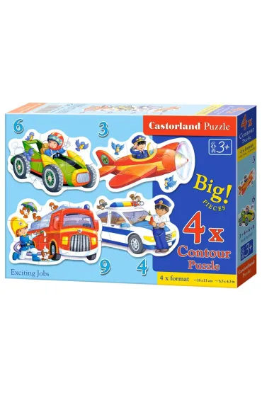 Puzzle maxi 4w1 3+4+6+9 el.  Ekscytuj�ce prace B-005055 Castorland