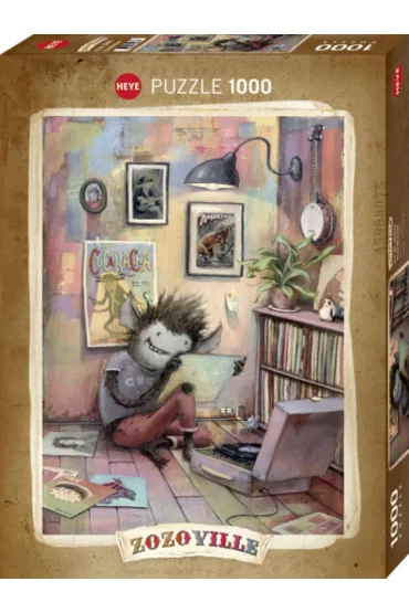Puzzle 1000 el. Zozoville, Mi�o�nik p�yt winylowych Heye