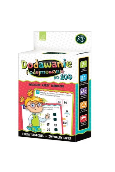 Dodawanie i odejmowanie do 100. Magiczne karty termiczne - Agnieszka Bator