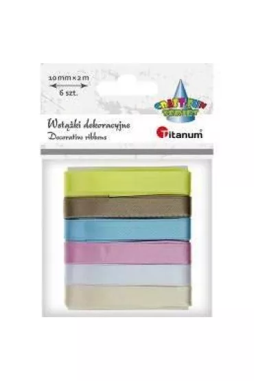 Titanum Wst��ki satynowe 10mm x 2m, 6 kolor�w