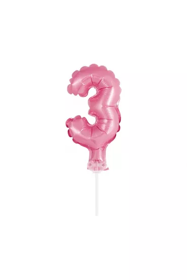 Godan Balon foliowy na patyczku BC-5RO3 Cyfra 3