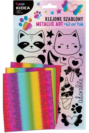 Derform Klejowe szablony Metallic Art Sweet