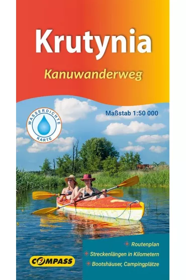 Krutynia. Mapa kajakowa  w skali 1:50 000 (wersja niemiecka)