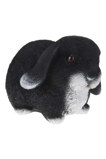 ProGarden Figurka ogrodowa krlik czarny 16 cm