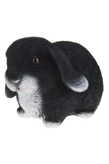 ProGarden Figurka ogrodowa krlik czarny 16 cm