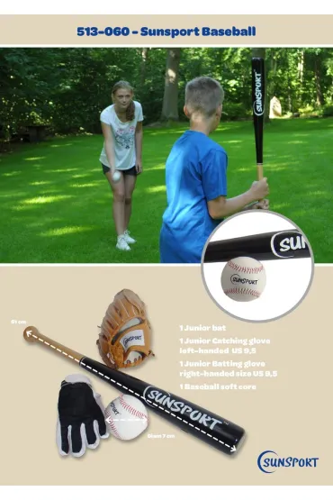 Baseball dla pocz�tkuj�cych kij+r�kawica+miotacz Tactic