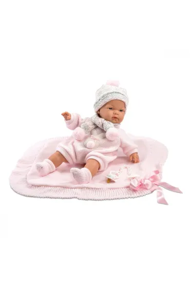 Lalka 38938 Joelle p�acz�ca z r�. kocykiem 38cm Llorens