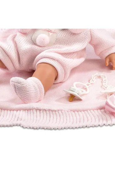 Lalka 38938 Joelle p�acz�ca z r�. kocykiem 38cm Llorens