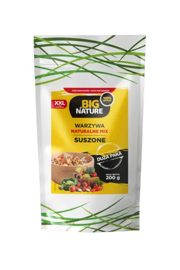 Big Nature Warzywa suszone naturalne mix bez soli i chemii 200 g