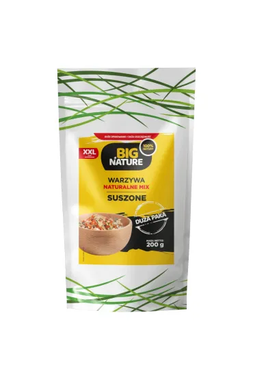Big Nature Warzywa suszone naturalne mix bez soli i chemii 200 g