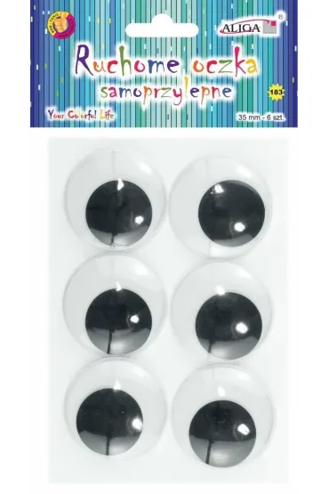 Aliga Ruchome oczka samoprzylepne 35mm 6 szt