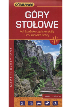 Mapa turystyczna Gry Stoowe. Adrspassko-teplicke skaly, broumovske steny 1:35 000