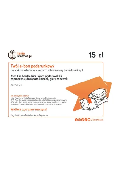 e-Bon Karta Podarunkowa 15 z� TaniaKsiazka.pl