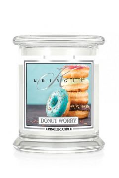 Kringle Candle rednia wieca zapachowa z dwoma knotami Donut Worry 411 g