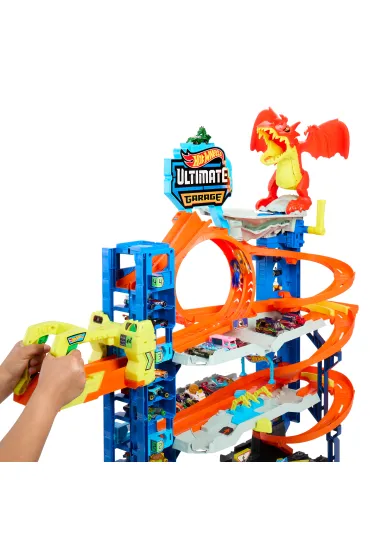 Hot Wheels. City Mega Gara� Atak smoka Zestaw HKX48 Mattel