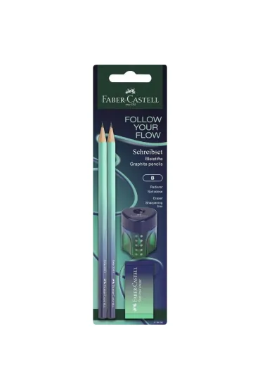 Faber-Castell Zestaw o��wk�w z temper�wk� i gumk� FABER CASTEL
