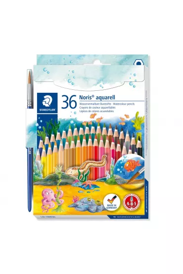 Staedtler Kredki drewniane Noris Club z p�dzelkiem 36 szt.