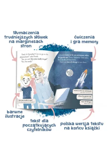 EDGARD. Angielski. Czytam po angielsku. Frank and the Moon. Level 1 + MP3 - Katarzyna Mojkowska