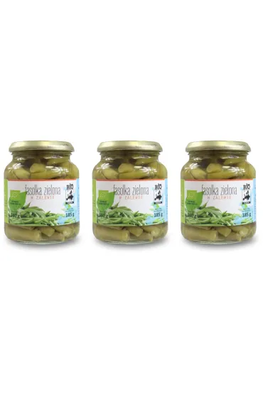 Bio Kontynenty Fasolka zielona w zalewie (s�oik) Zestaw 3 x 340 g Bio