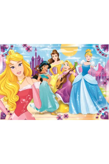 Puzzle 104 el. Maxi SuperColor. Ksi�niczki Clementoni