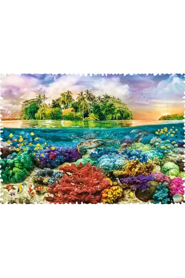 Puzzle 600 el. Crazy Shapes. Tropikalna wyspa Trefl