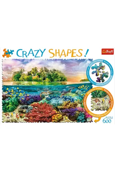 Puzzle 600 el. Crazy Shapes. Tropikalna wyspa Trefl