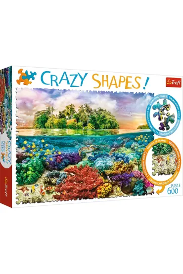 Puzzle 600 el. Crazy Shapes. Tropikalna wyspa Trefl