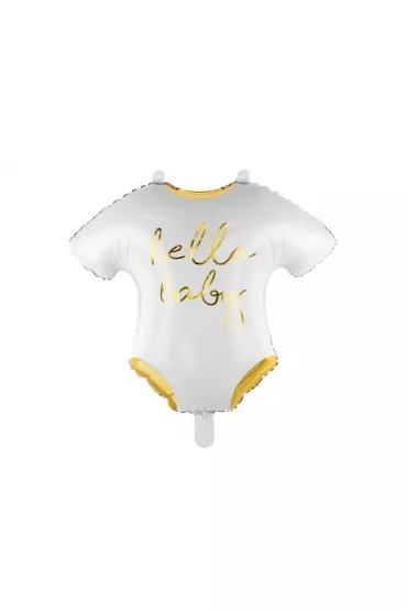 PartyDeco Balon foliowy �pioszki Hello Baby bia�y 51x45cm