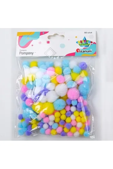 Titanum Pompony poliestrowe 180 szt.