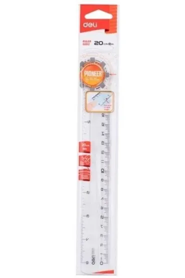Deli Linijka Pioner prze�roczysta 20cm