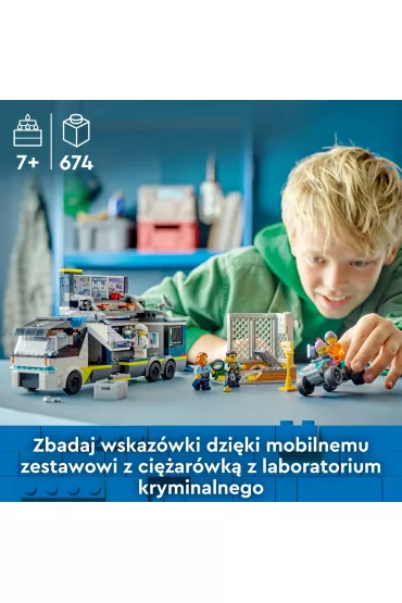 LEGO City Policyjna ciarwka z laboratorium kryminalnym 60418