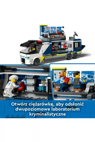 LEGO City Policyjna ciarwka z laboratorium kryminalnym 60418