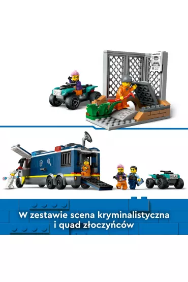 LEGO City Policyjna ciarwka z laboratorium kryminalnym 60418