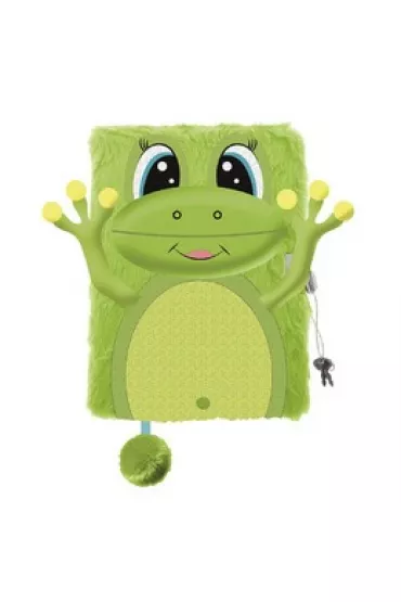 Pami�tnik A5 w�ochacz z k��dk� 3D My Little Friend Happy Frog 96 kartek