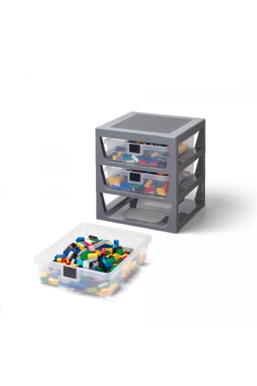Rega� LEGO z szufladami Szary