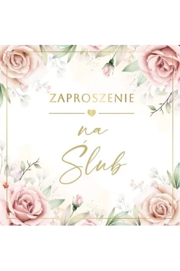 Armin Style ZAPROSZENIE SLUB 130X130 Z KOP AS ZP-111 OP10SZT