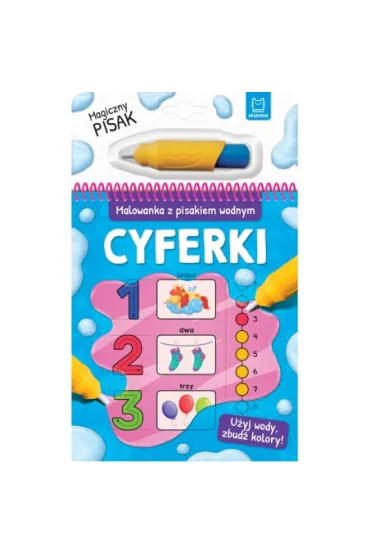 Cyferki. Malowanka z pisakiem wodnym