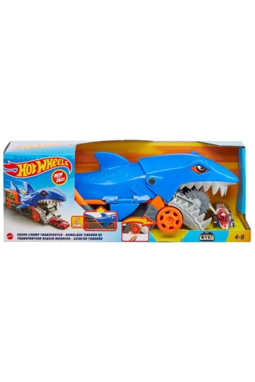 Pakiet: Wszystko, co chcesz wiedzie� o rekinach. Fakty i mity!, Gra Rekin, Hot Wheels. City Rekin Transporter GVG36