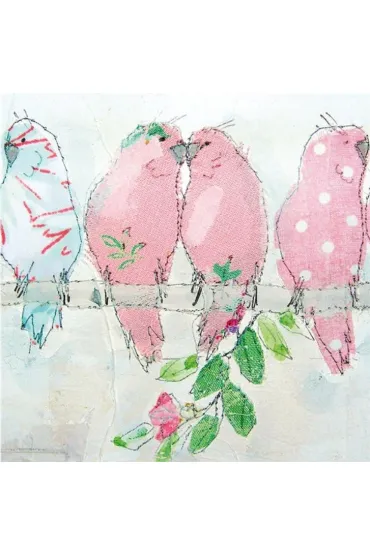 Museums & Galleries Karnet kwadrat z kopert� Parakeets